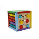 Wooden Bead Maze Cube - Rainbow