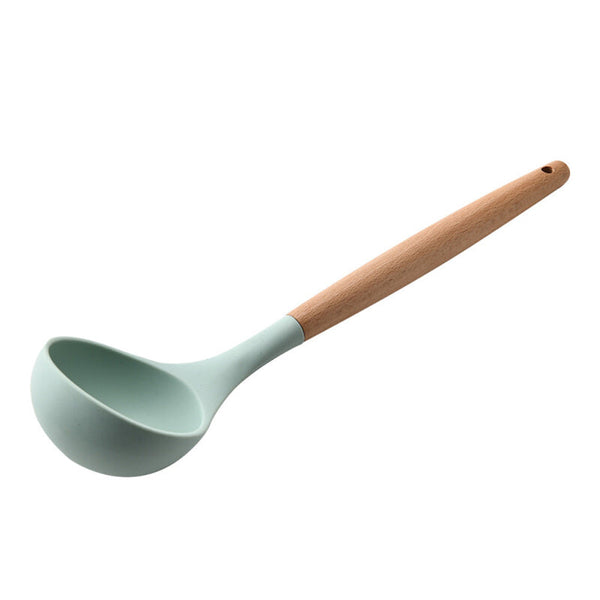 Wooden Non-Stick Premium Spatula Soup - Blue