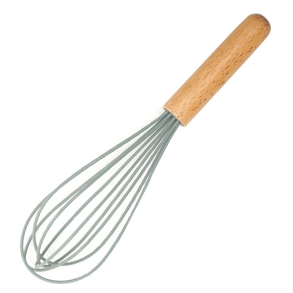 Wooden Premium Kitchenware Wire Whisk - Blue