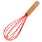 Wooden Premium Kitchenware Wire Whisk - Red