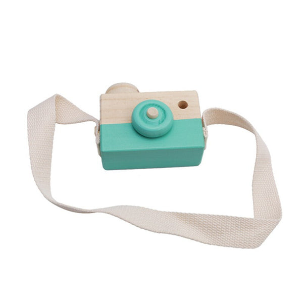 Wooden Premium Ornaments Toy Pendant Camera - Green