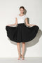 Xinuo High Waist Summer Skater Skirt - Black