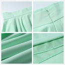 Xinuo High Waist Summer Skater Skirt - Light Green