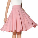 Xinuo High Waist Summer Skater Skirt - Pink