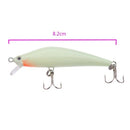 3D Luminous Night Bait Minnow Lure Hard Bait Lure Fish Hook 82mm 8g Artificial Fishing Tackle Accessory With Two Triangle Hooks