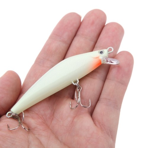 3D Luminous Night Bait Minnow Lure Hard Bait Lure Fish Hook 82mm 8g Artificial Fishing Tackle Accessory With Two Triangle Hooks