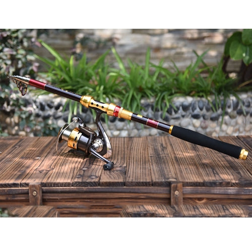 Portable Carbon Hard Fishing Rod Superhard Telescopic Fishing Rod Spinning Sea Rod 2.1M～3.6M