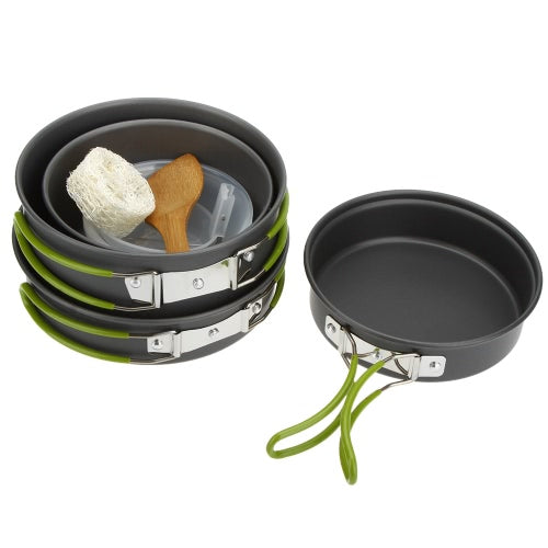 Portable Outdoor Tableware Camping Cookware 2-3 People Multifunctional Portable Cooking Set for Outdoor Stove