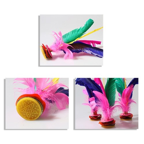 1Pc Colorful Chinese Jianzi Feather Kicking Shuttlecocks