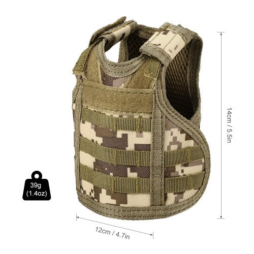 Tactical Beer Vest Military Molle Mini Miniature Beverage Bottle Can Cooler Holder Sleeve