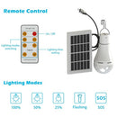 Portable LED Solar Powered Camping Light Bulb Remote Controlled Waterproof Outdoor Hanging Tent Lantern