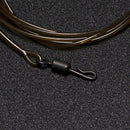 1M 30LB Fishing Leader Line Nylon Leader Line with Ring Swivel Quick Swivel Carp Fishing Accessory