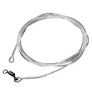 1M 30LB Fishing Leader Line Nylon Leader Line with Ring Swivel Quick Swivel Carp Fishing Accessory