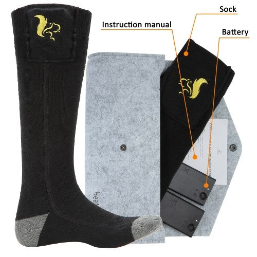 Electric Charging Battery Heated Cotton Socks Feet Thermal Winter Warmer Foot Sock for Cycling Skiing Motorcycle Accessories