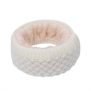 Winter Ribbed Knitted Circle Loop Ring Scarf