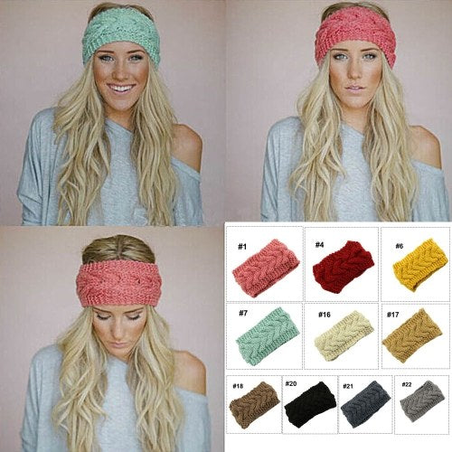 Winter Fashion Women Knitted Turban Headbands