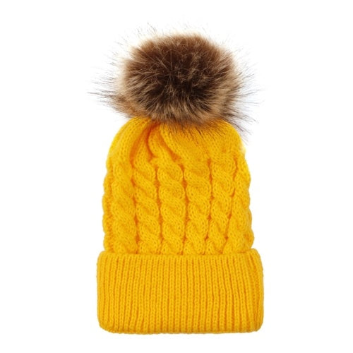 Winter Warm Women and Kids Knitted Crochet Wool Hat