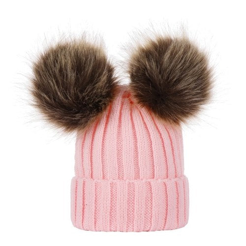 Winter Warm Women and Kids Knitted Crochet Wool Hat