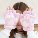 Women Super Lovely Bear Plush Cat Paw Claw Glove