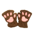 Women Super Lovely Bear Plush Cat Paw Claw Glove