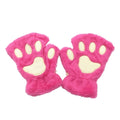 Women Super Lovely Bear Plush Cat Paw Claw Glove