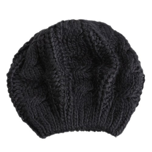 Winter Warm Women Knitted Braided Beanie Hats