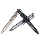 Multi-function Portable Tactic Self Defense Pen Practical Survival Emergency Tool Defensing EDC Ballpoint Steel Anti-skid Outdoor Camping Tools for Writing (Black)