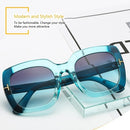 Fashion Women Square Frame Sunglasses UV400 Protection Lens Double Colors Sun Glasses Female Eyewear Shades