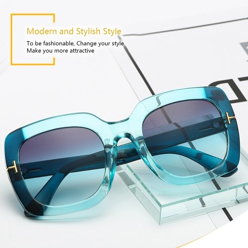 Fashion Women Square Frame Sunglasses UV400 Protection Lens Double Colors Sun Glasses Female Eyewear Shades