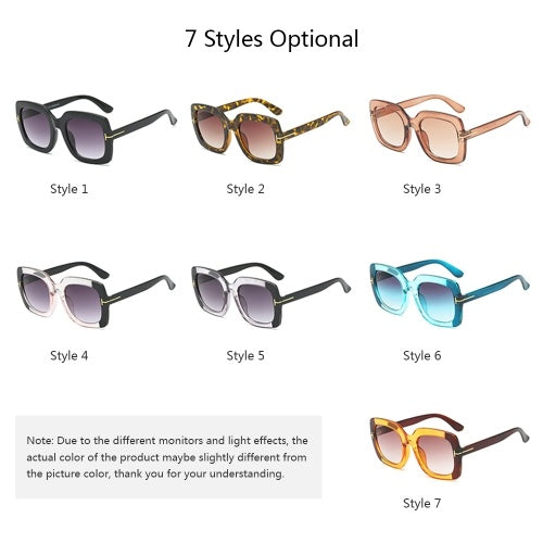 Fashion Women Square Frame Sunglasses UV400 Protection Lens Double Colors Sun Glasses Female Eyewear Shades