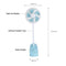 Portable USB Rechargeable Clip-on Fan