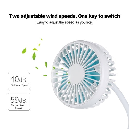 Portable USB Rechargeable Clip-on Fan