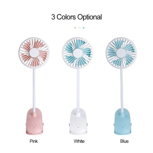 Portable USB Rechargeable Clip-on Fan