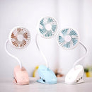 Portable USB Rechargeable Clip-on Fan