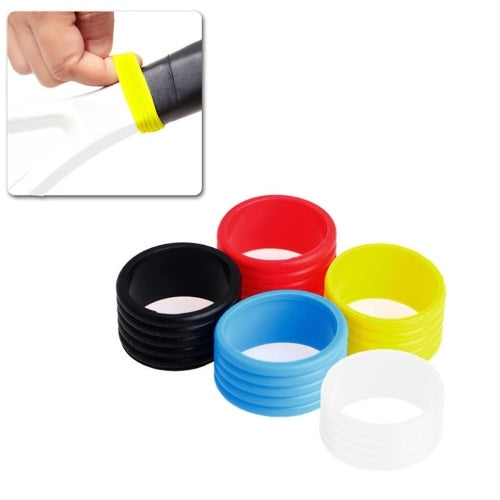 10Pcs Tennis Racket Handle Anti-slip Rings Sweat Absorbent Silicone Tennis Racket Overgrip Tennis Handle Rings