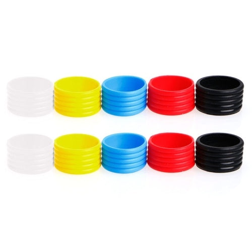 10Pcs Tennis Racket Handle Anti-slip Rings Sweat Absorbent Silicone Tennis Racket Overgrip Tennis Handle Rings