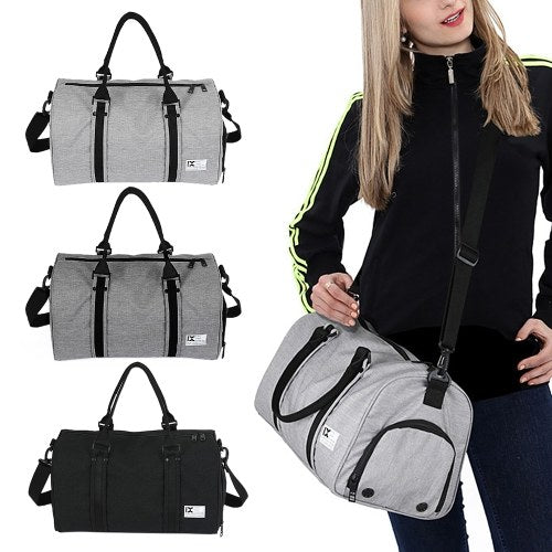 28L Waterproof Travel Duffele Bag with Separate Shoe Compartment for Men Women Sports Gym Tote Bag