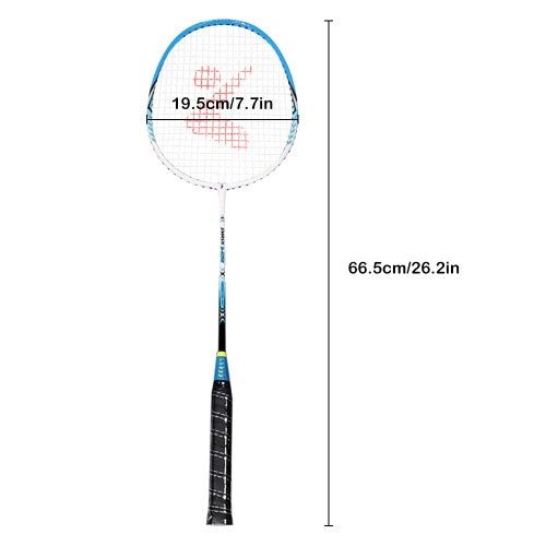 2 Player Badminton Racket Set Aluminum Indoor Outdoor Sports Practice Badminton Racquet with Cover Bag