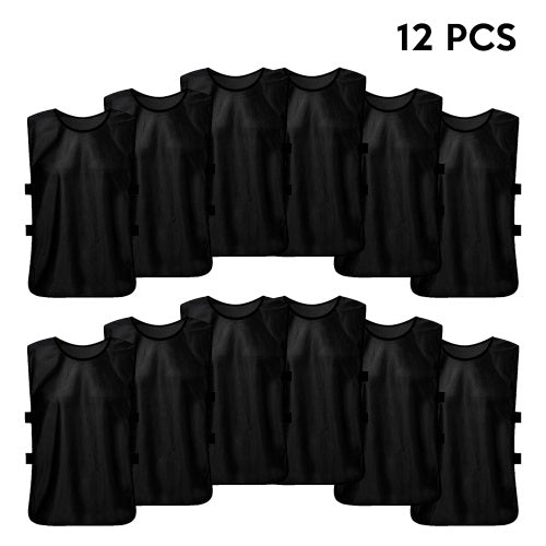 12 PCS Kid's Soccer Pinnies Quick Drying Football Jerseys Youth Sports Scrimmage Practice Sports Vest Team Training Bibs