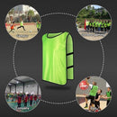 12 PCS Kid's Soccer Pinnies Quick Drying Football Jerseys Youth Sports Scrimmage Practice Sports Vest Team Training Bibs