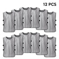 12 PCS Kid's Soccer Pinnies Quick Drying Football Jerseys Youth Sports Scrimmage Practice Sports Vest Team Training Bibs