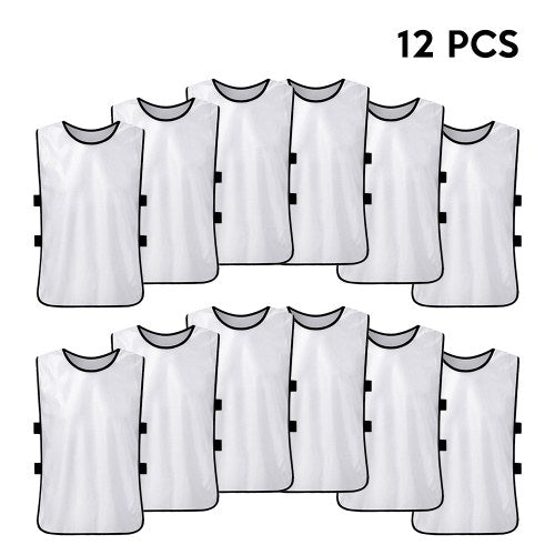 12 PCS Kid's Soccer Pinnies Quick Drying Football Jerseys Youth Sports Scrimmage Practice Sports Vest Team Training Bibs