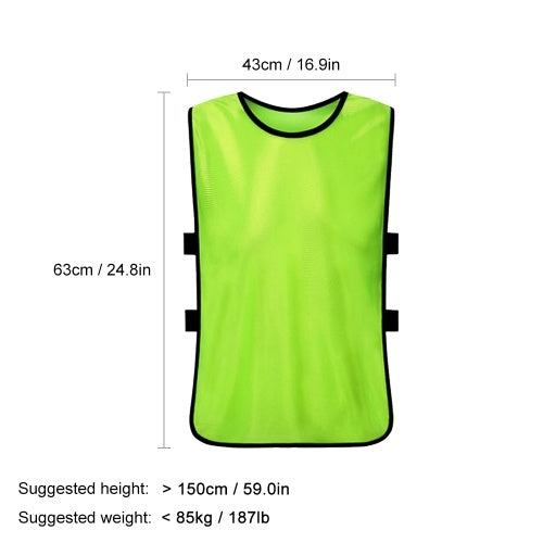 6 PCS Adults Soccer Pinnies Quick Drying Football Jerseys Sports Scrimmage Practice Sports Vest Team Training Bibs