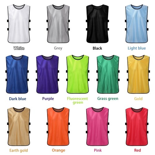 6 PCS Adults Soccer Pinnies Quick Drying Football Jerseys Sports Scrimmage Practice Sports Vest Team Training Bibs