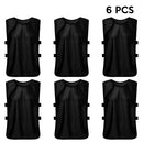 6 PCS Adults Soccer Pinnies Quick Drying Football Jerseys Sports Scrimmage Practice Sports Vest Team Training Bibs