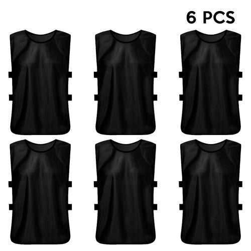 6 PCS Adults Soccer Pinnies Quick Drying Football Jerseys Sports Scrimmage Practice Sports Vest Team Training Bibs