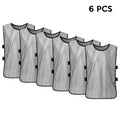 6 PCS Adults Soccer Pinnies Quick Drying Football Jerseys Sports Scrimmage Practice Sports Vest Team Training Bibs