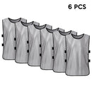 6 PCS Adults Soccer Pinnies Quick Drying Football Jerseys Sports Scrimmage Practice Sports Vest Team Training Bibs