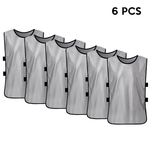 6 PCS Adults Soccer Pinnies Quick Drying Football Jerseys Sports Scrimmage Practice Sports Vest Team Training Bibs