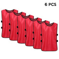 6 PCS Adults Soccer Pinnies Quick Drying Football Jerseys Sports Scrimmage Practice Sports Vest Team Training Bibs